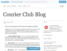 Tablet Screenshot of blog.courierclub.co.uk